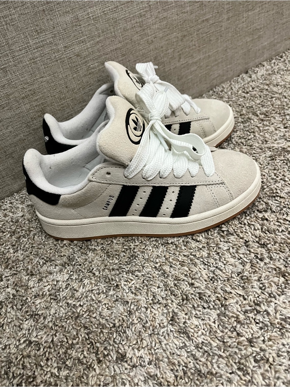 adidas Campus Sneakers in Off-White and Black
